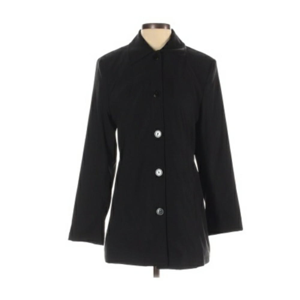 Esprit Black Rain Trench Weatherproof Jacket S Gem